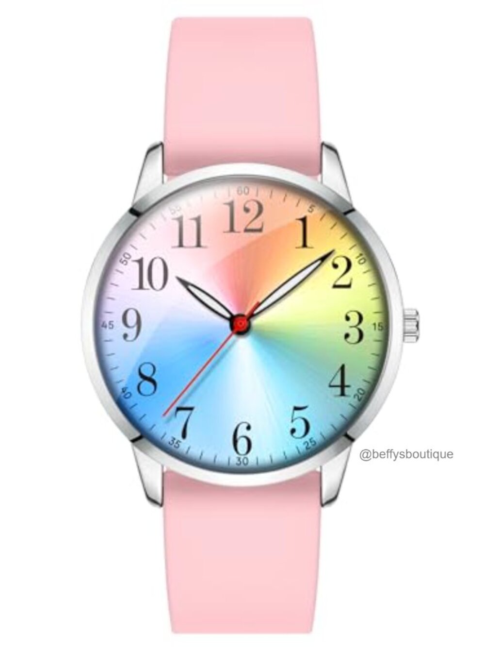 Rainbow Dial Silicone Band Quartz Analog Wrist Watch